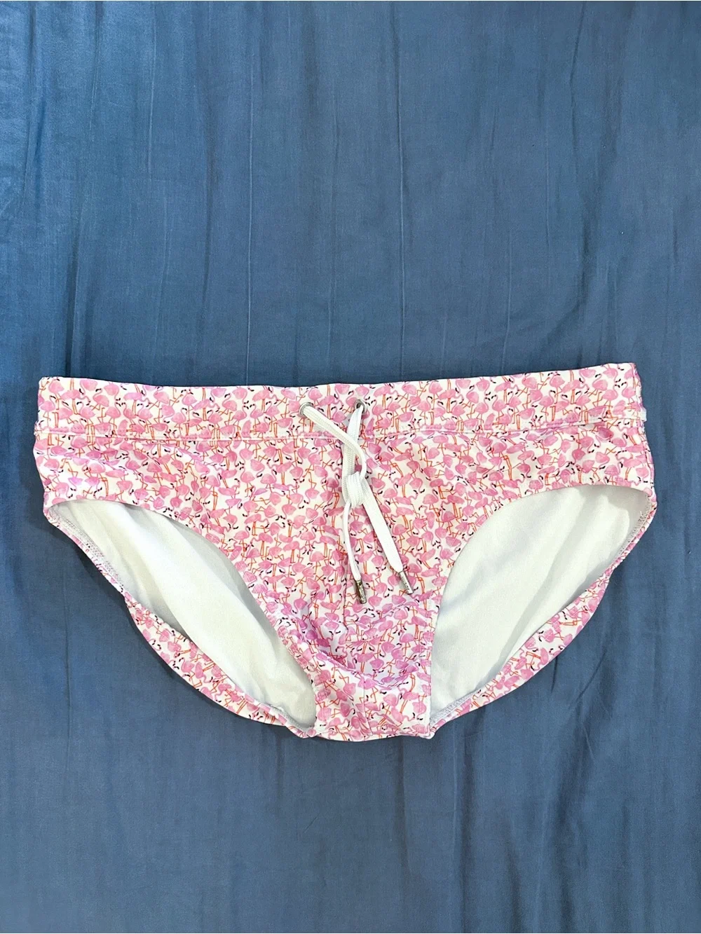 2XIST Flamingo Swim Brief MENS LARGE Sliq Rio Pink Flamingo